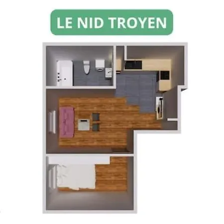 Le Nid Troyen - Gare - Hypercentre - New Cosy - Rent Immo * Troyes